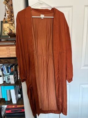 a new day Rust Open-Front Duster Robe